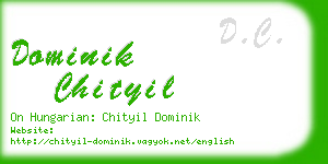 dominik chityil business card